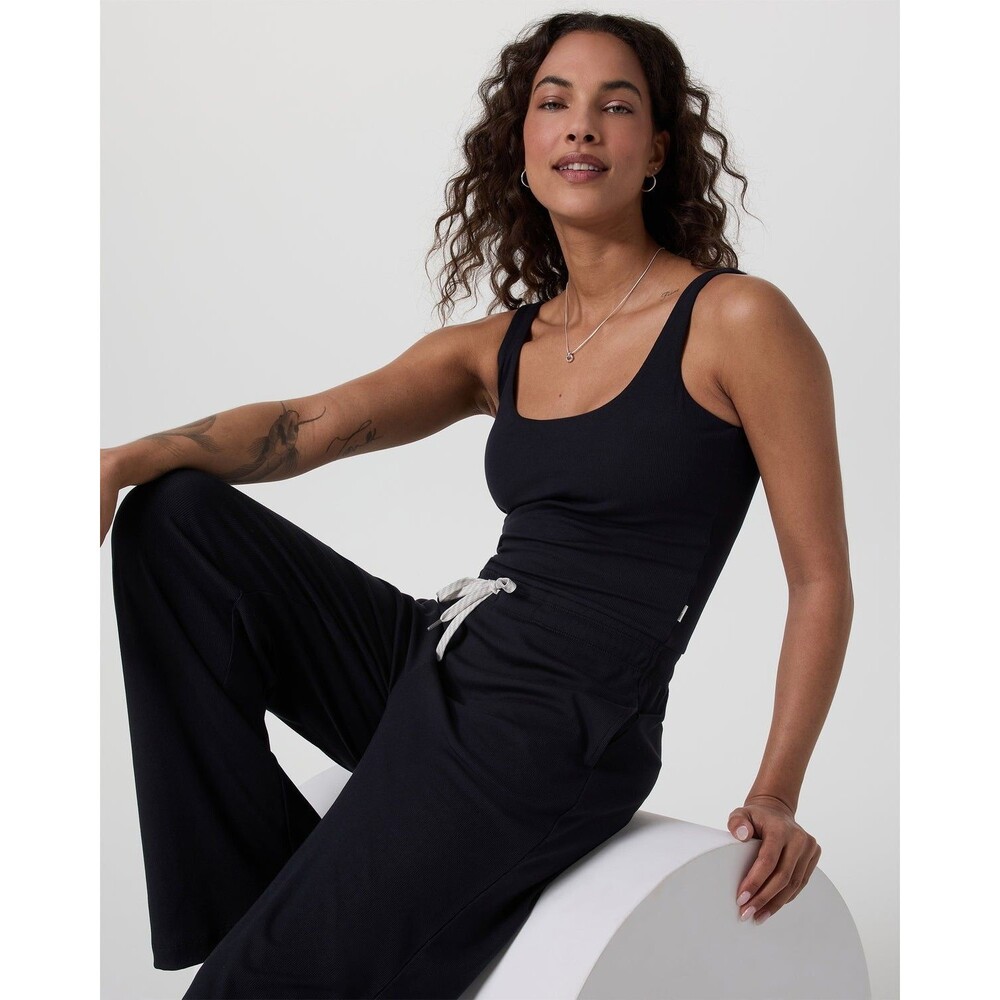 Vuori Black Scoop Neck Jumpsuit